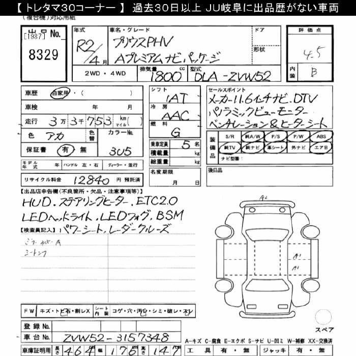 Toyota Prius PHV 2020